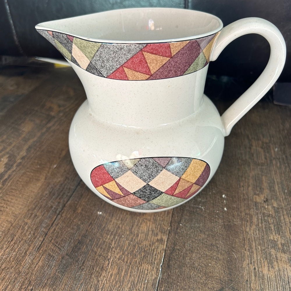 Studio Nova Palm Desert Pitcher Nancy Green Y2216 Geometric Ceramic‎ Stoneware